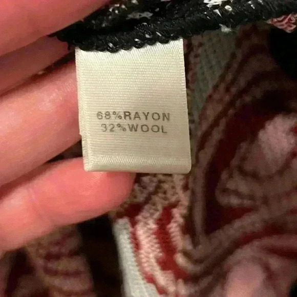 St.John (Black Label) Rose Print Knit 3/4 Sleeve Cardigan Size P - Picture 11 of 14